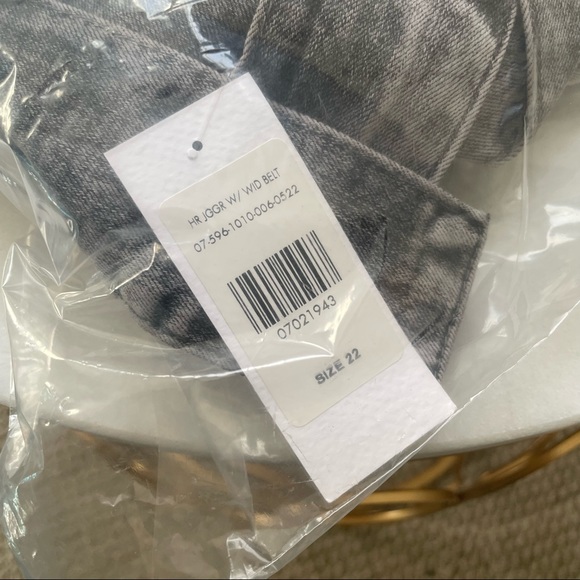 High Rise Tie Waist Denim Joggers | Fashion To Figure - Picture 8 of 9